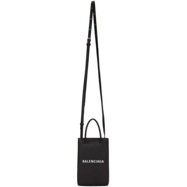 - Black Shopping Phone Holder Bag