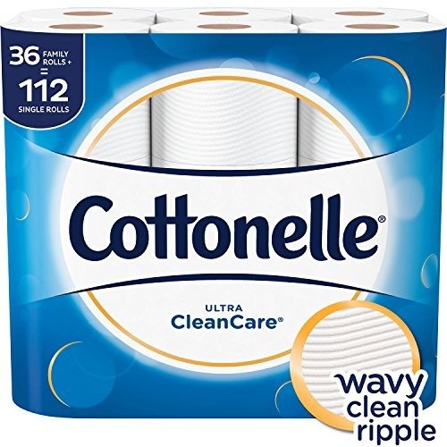 Ultra CleanCare Toilet Paper, Strong Bath Tissue, Septic-Safe, 36 Family+ Rolls