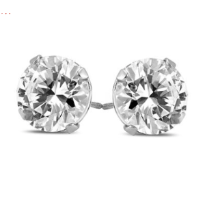 Dealmoon Exclusive: 1 1/2 CARAT TW DIAMOND SOLITAIRE EARRINGS IN 14K WHITE GOLD