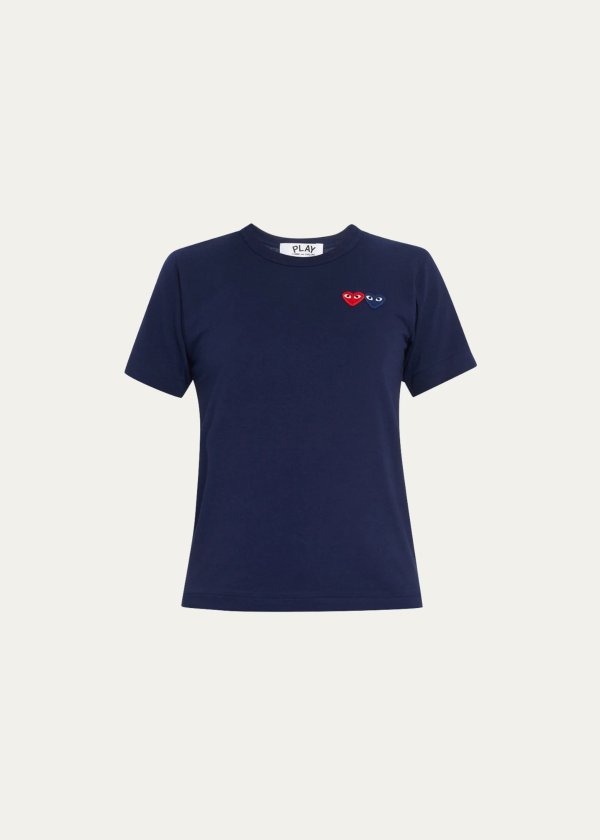 CDG Play Heart Eyes Logo Short-Sleeve T-Shirt - Bergdorf Goodman