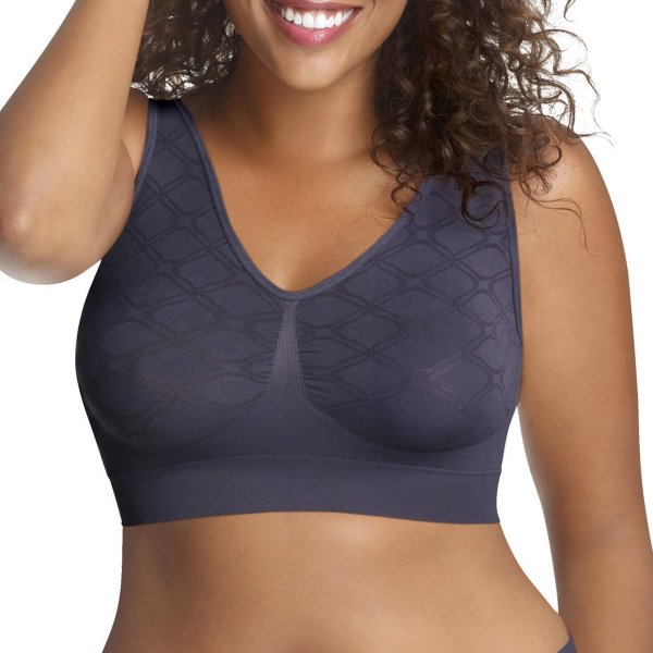 Hanes Just My Size Pure Comfort Seamless Bralette Private Jet 1X Women's