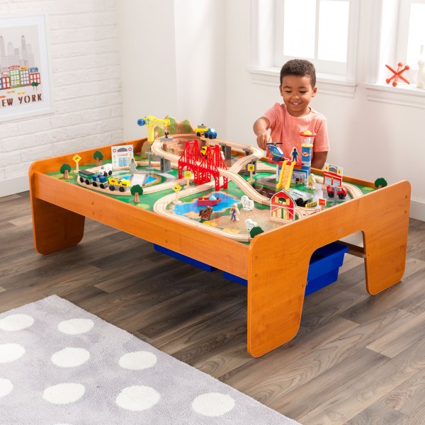 Ride Around Town Train Set & Table with 100 accessories included