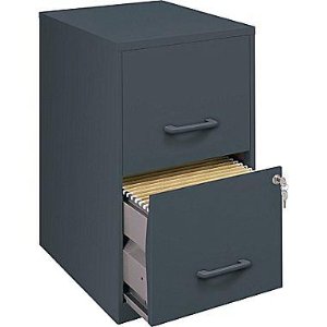 Office Designs Vertical File Cabinet, 18" Deep 2-Drawer, Letter Size