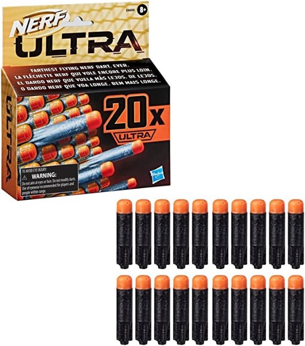 Ultra One 20-Dart Refill Pack -- The Farthest Flying Darts Ever -- Compatible Only with Ultra Blasters