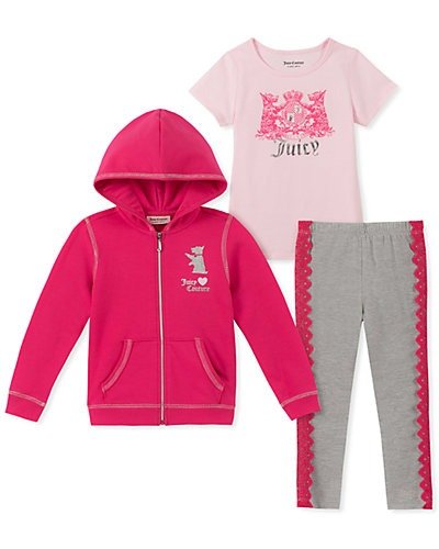Juicy 3pc Roses Jacket Set