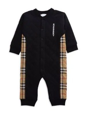 Baby Boy's Quilted Tartan Check Romper