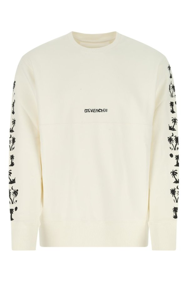 Palm Printed Crewneck Sweatshirt