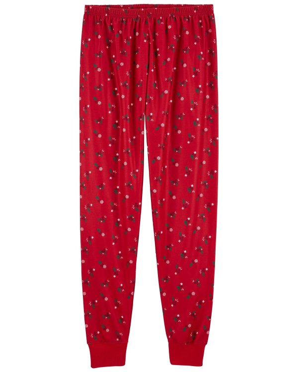 Adult Mistletoe Fleece Pajama Pants