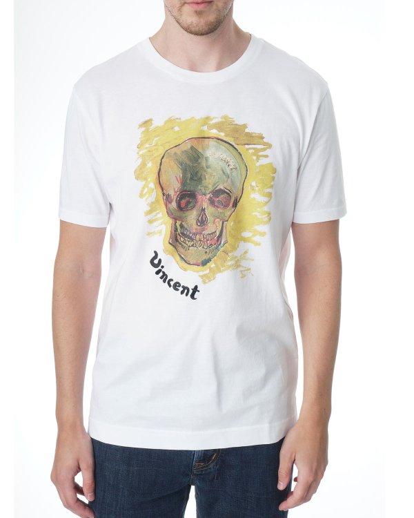 Van Gogh Museum Amsterdam Men's Skull Graphic T-Shirt