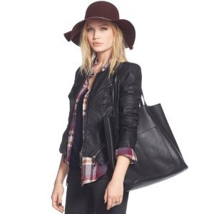Street Level Faux Leather Pocket Tote On Sale @ Nordstrom