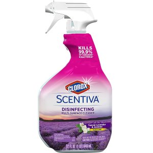 Clorox Scentiva Multi Surface Cleaner, Tuscan Lavender & Jasmine, 32 Ounces, Pack of 6