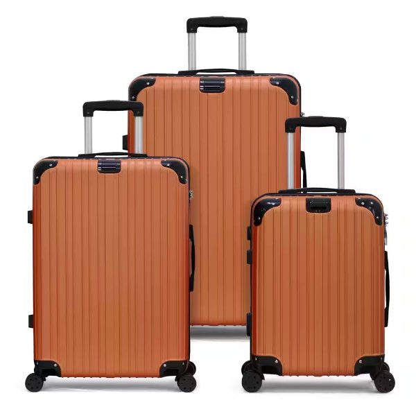 Grand Creek Nested Hardside Luggage Set in The Orange, 3 Piece - TSA Compliant
