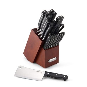 Farberware 5188866 21 Piece Classic Forged Triple Riveted Cutlery Set with Built-in Knife Sharpener