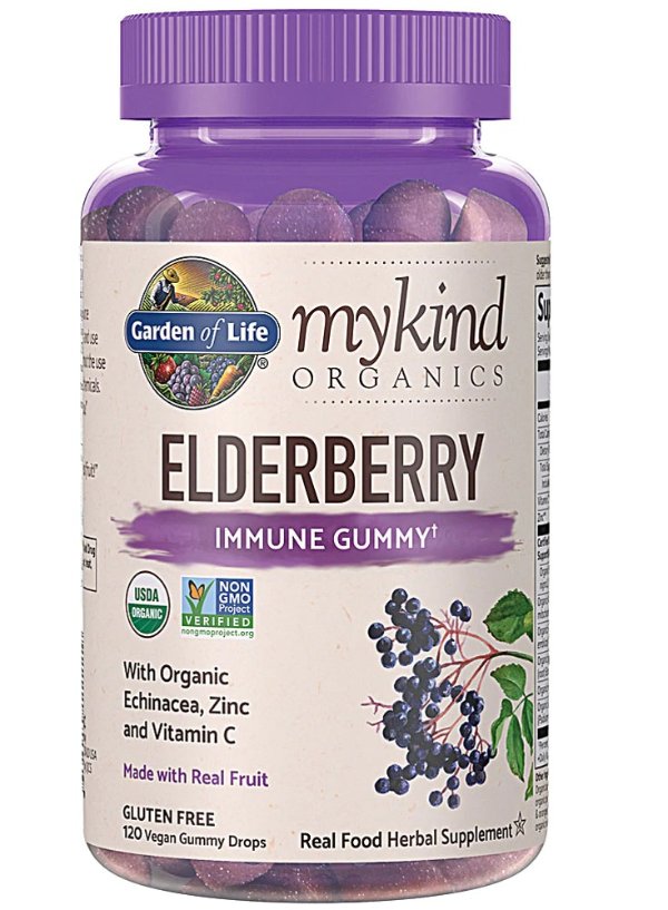 mykind Organics Immune Gummy Elderberry -- 120 Gummies