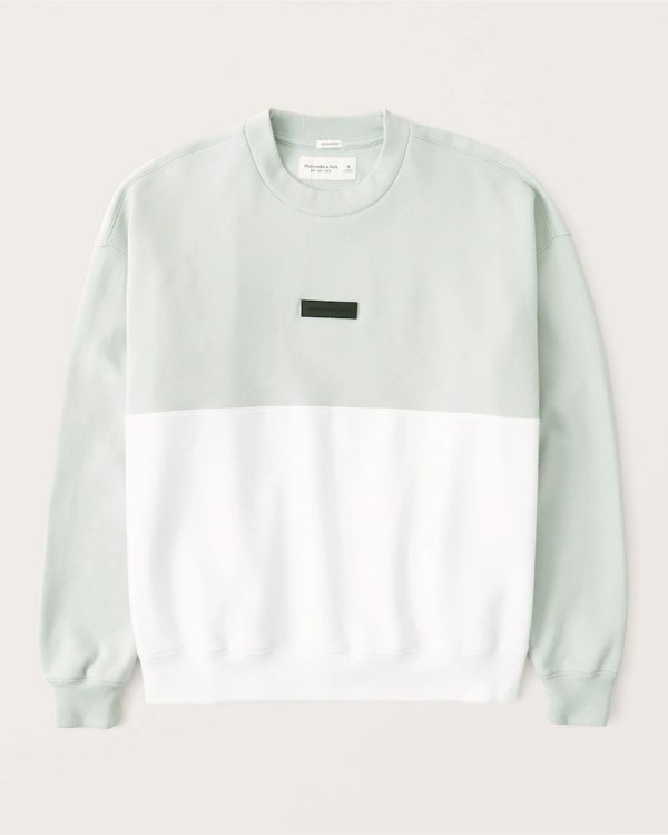 Men's Oversized Logo Crew Sweatshirt | Men's Up to 40% Off Select Styles | Abercrombie.com