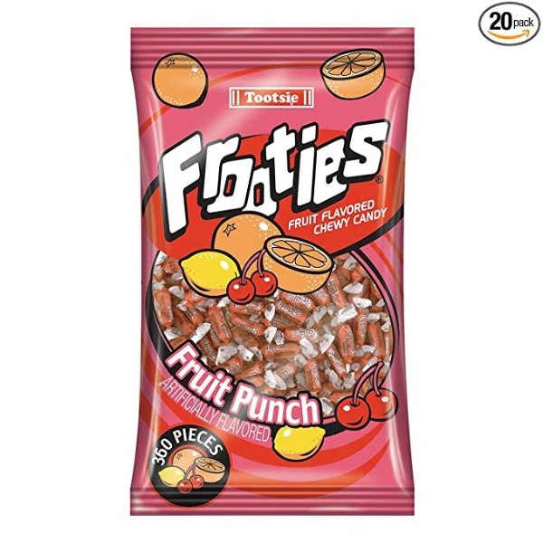 Fruit Punch Frooties - Tootsie Roll Chewy Candy, Great for Halloween - 360 Piece Count, 38.8 oz Bag