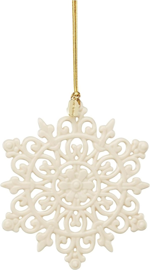 2023 Snow Fantasies Snowflake Ornament, 0.20 LB, Ivory