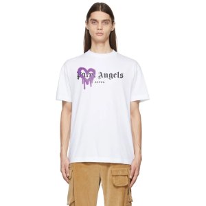 Palm angelsWhite & Purple St. Moritz Sprayed T-Shirt