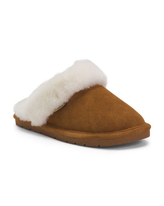 Ladies Shearling Scuff Slippers | Women's Shoes | Marshalls