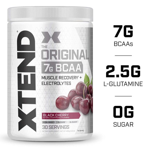 Xtend Bcaa Powder, 7g bcaas, Branched Chain Amino Acids, Keto Friendly, Black Cherry, 30 Servings