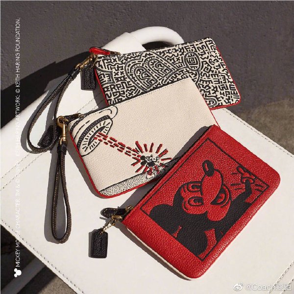 Disney Mickey Mouse X Keith Haring Small Wristlet