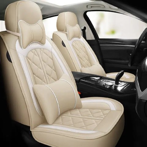 Temu New All-leather Car Seat Cushion Four Seasons General Seat Cushion  Five Car Special Seat Cover, Shop Now For Limited-time Deals