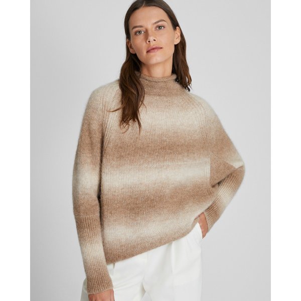 Cashmere Ombre Mock Neck Sweater