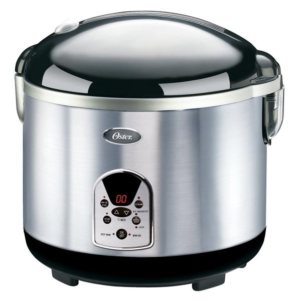 20-Cup Digital Rice Cooker, Black/Stainless Steel