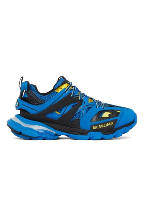 Blue & Yellow Track Sneakers