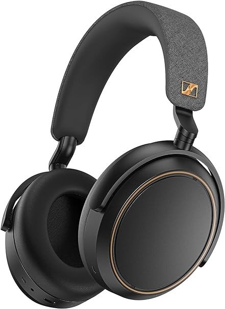 Consumer Audio Momentum 4 Wireless Headphones - Bluetooth Headset for Crystal-Clear Calls with Adaptive Noise Cancellation, 60h Battery Life, Lightweight Folding Design - Black/Copper