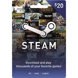 Buy One Get One 20% off on Valve Steam Wallet Card