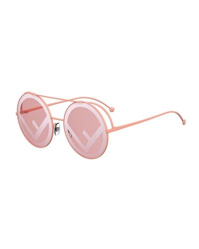 Round Logo-Lenses Sunglasses