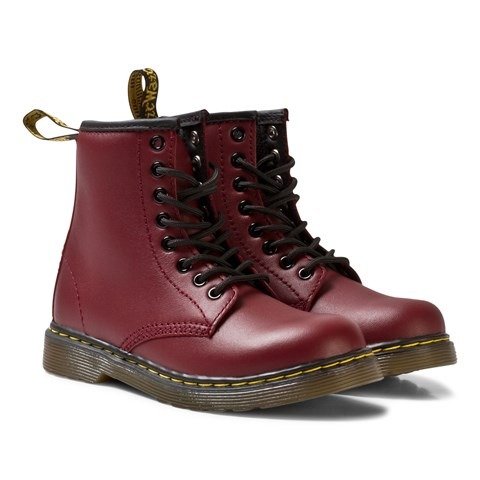 深红色Brooklee Delaney Leather 1960 马丁靴