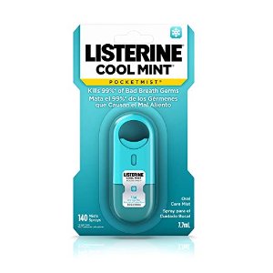 Listerine Pocketmist Cool Mint Oral Care Mist for Bad Breath, 7.7 ml (Pack of 6)