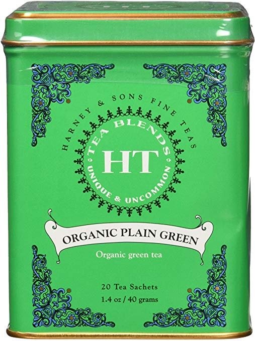 HT Tea Blend Organic Plain Green 20 Tea Sachets 1 4 oz 40 g