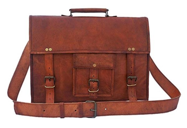 15 inch Genuine Leather Messenger Bag - Crossbody Laptop Satchel by Rustic Town