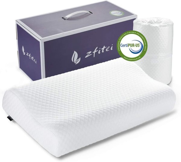 ZFITEI Memory Foam Pillow for Neck Pain Side Sleeper