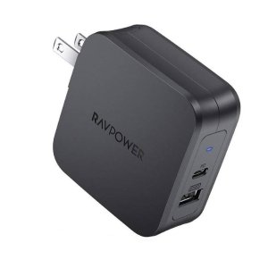 RAVPower PD Pioneer 61W 2-Port USB C Wall Charger