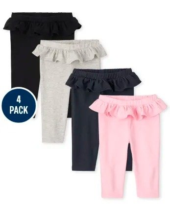 Baby Girls Knit Ruffle Pants 4-Pack | The Children's Place