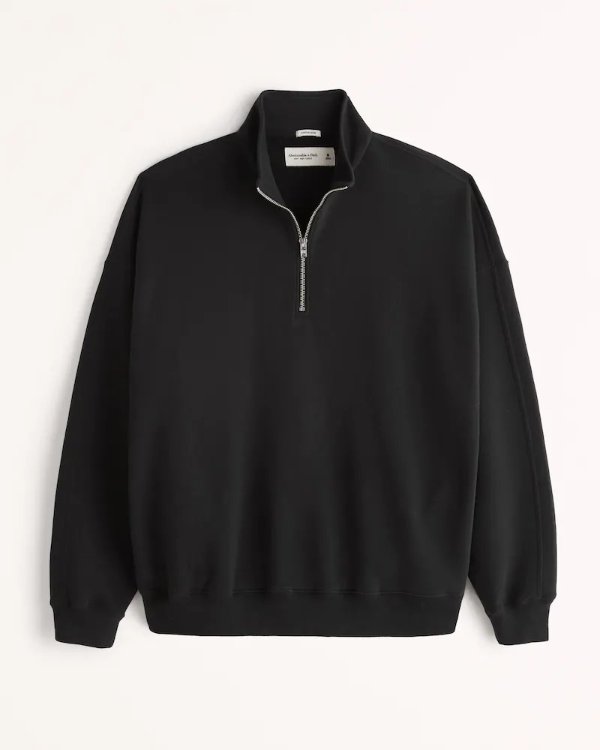 Men's Essential Oversized Quarter-Zip Sweatshirt | Men's 25% Off Select Styles | Abercrombie.com