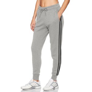 adidas Women's Athletics Essential Cotton Fleece 3-Stripe Jogger Pants