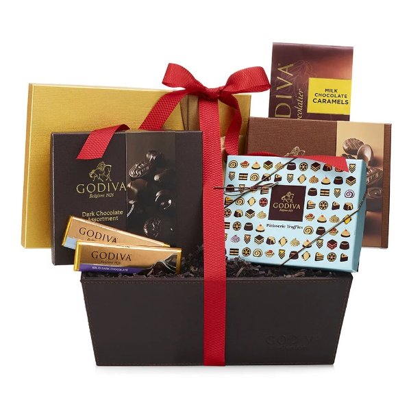 Chocolate Lover's Gift Basket, Red Ribbon