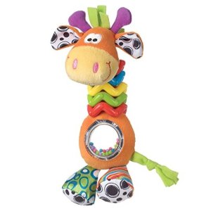 Playgro 带颈圈长颈鹿拨浪鼓玩具