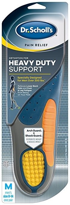 Dr. Scholl’s Pain Relief Orthotics for Heavy Duty Support for Men, 1 Pair, Size 8-14