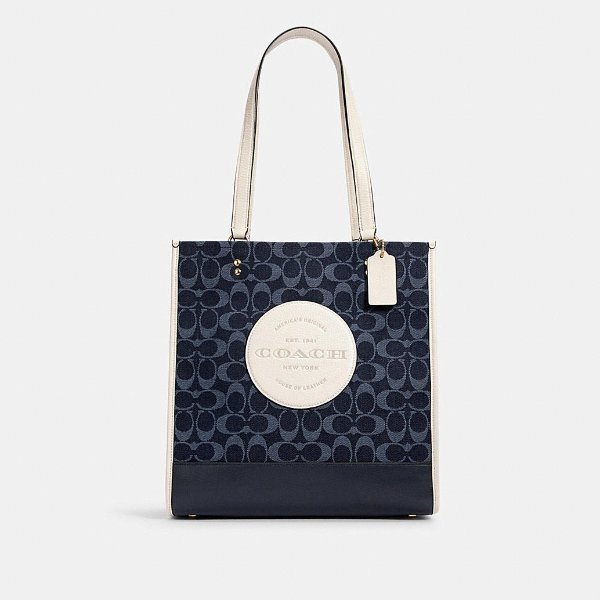 Dempsey Tote in Signature Jacquard With Patch