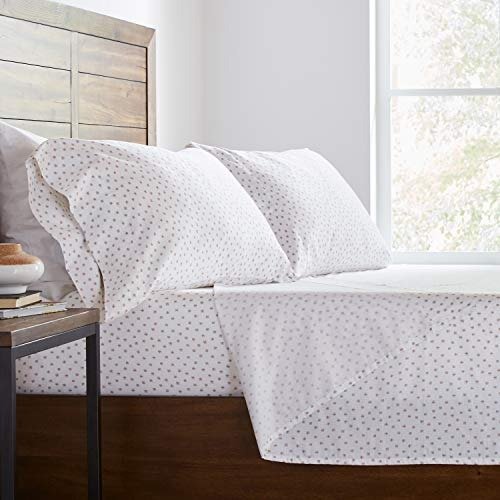 Starburst 100% Cotton Sateen Bed Sheet Set, California King, Rose