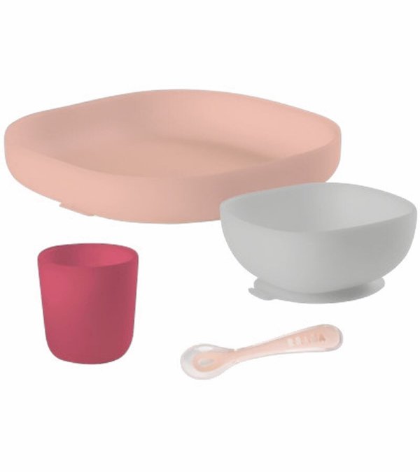 Silicone Suction Meal Set - Pink