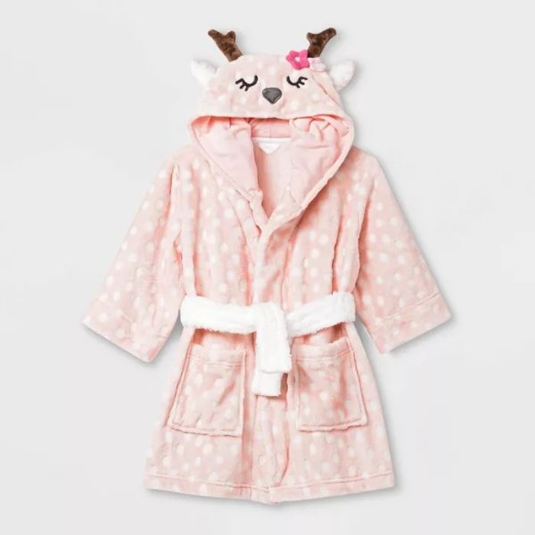 Toddler Girls' Doe Pajama Robe - Cat & Jack™ Coral