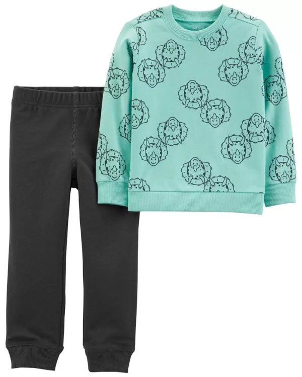 2-Piece Monster French Terry Pullover & Jogger Set