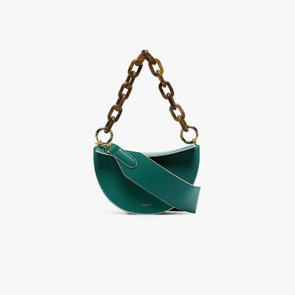 Green Doris chain handle shoulder bag